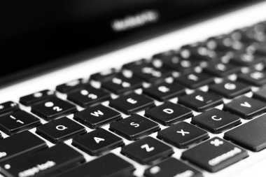 Showing keyboards of Mac book.