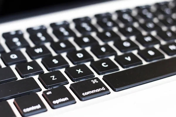 Mac livro Teclado em foco . — Fotografia de Stock