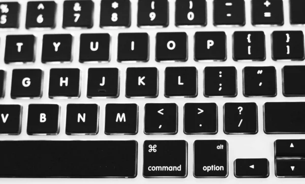 Vista superior teclado Mac libro . — Foto de Stock