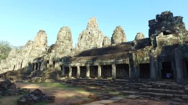 angkor tapınakta Bayon thom, cambodia
