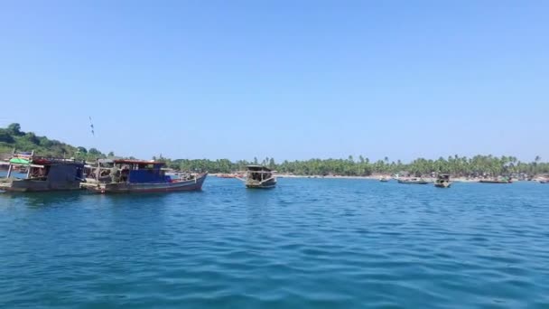 Gyeiktaw fishing village at Ngapali Beach — Stock Video