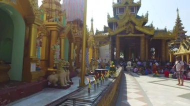 Shwedagon Pagoda Budist ışıklar, Yangon