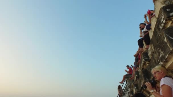 Solnedgång från templet i Bagan — Stockvideo