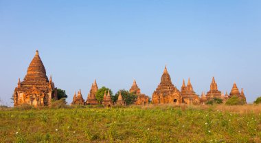 Antik Budist tapınağı karmaşık eski Bagan arkeolojik bölgede Myanmar.