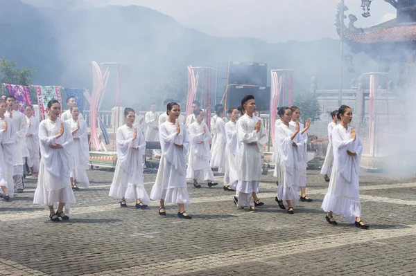 Sapa, Vietnam, Oct 10, 2019 Dance performance at the North West Food and Cultural Festival 2019. at Sun World Fansipan Legend Resort 