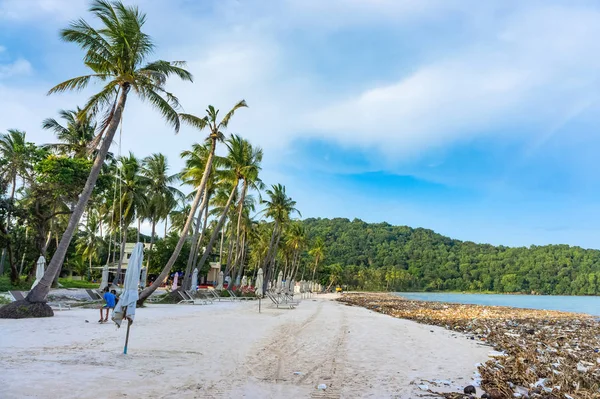 Umweltkatastrophe Müllhalde Strand Von Bai Sao Mit Weißem Sand Der — Stockfoto