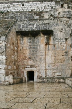 The main entrance to the Basilica of the Nativity. Bethlehem.