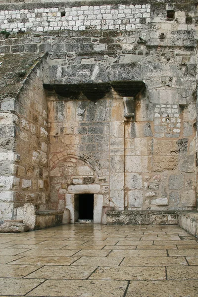The main entrance to the Basilica of the Nativity. Bethlehem.