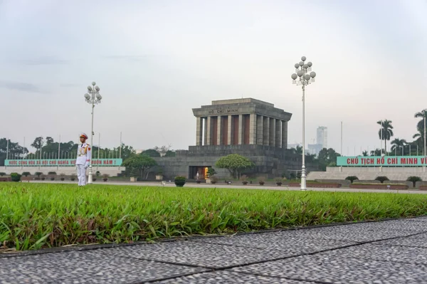 Hanoi Vietnam Oct 2019 Chi Minh Mausoleum Famous Historical Site — Stock Photo, Image