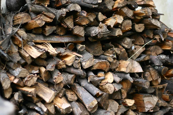 Small Logs Stacked Top Each Other — Stock Photo, Image