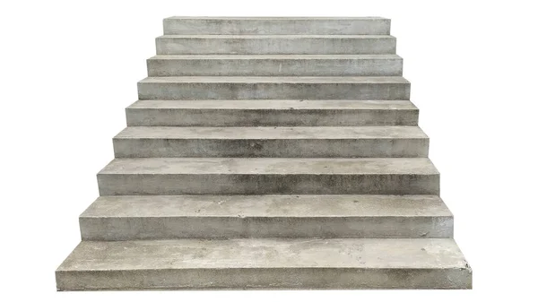 Широкая Бетонная Лестница Изолированные Белом Фоне Стоковое Фото