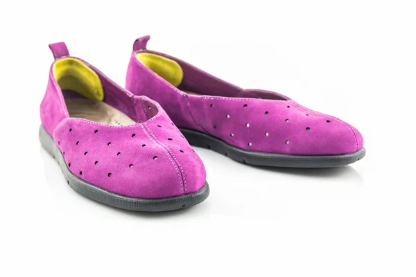 Mor spor ayakkabıları. Tuval Ayakkabı. — Stok fotoğraf