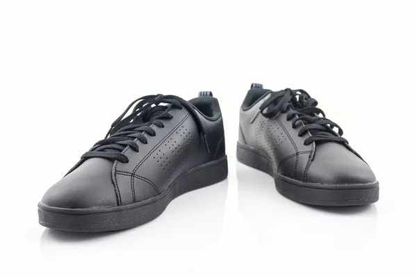 黑色运动鞋。帆布鞋. — 图库照片