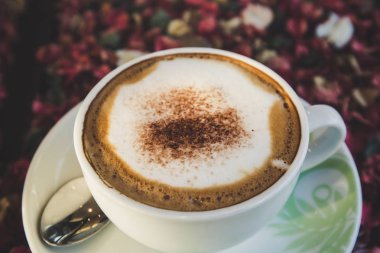 cappuccino veya sütlü kahve.