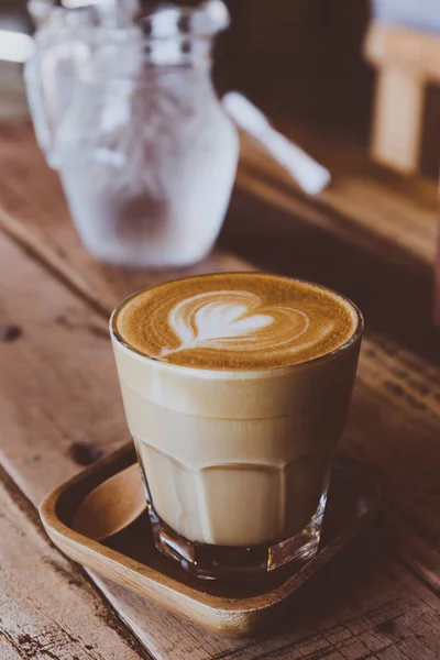 Café cappuccino ou latte . — Photo