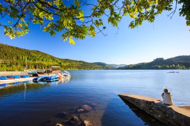 Göl Titisee Neustadt Kara Orman.
