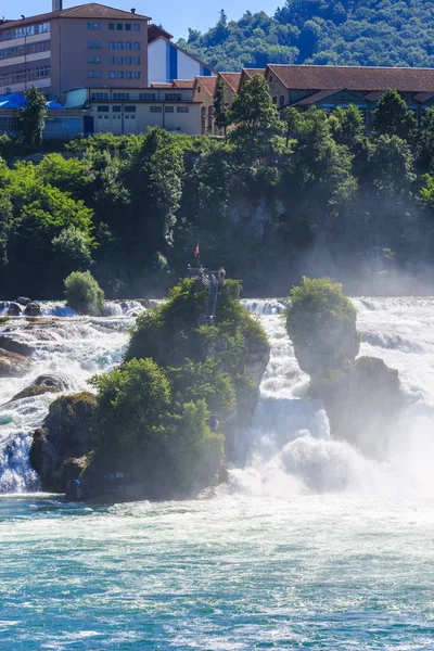 Pemandangan Rhine Falls (Rheinfalls ). — Stok Foto