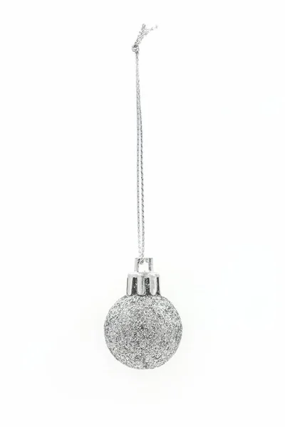 Silver Christmas ball. — Stockfoto