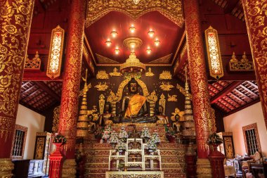 Wat Phra Kaew Chiang Rai Royal tapınakta olduğunu. Tayland.