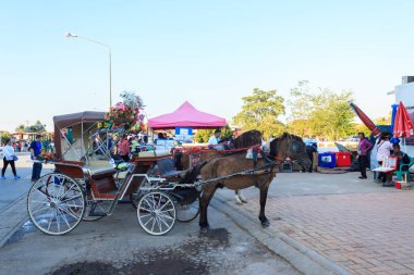 Wat Phra o Lampang Luang, at arabası.