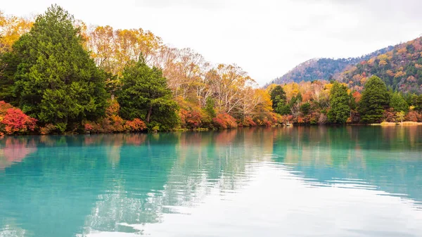 Yunoko Gölü 'nün Sonbahar sezonunda görünümü Nikko Milli Parkı, Nik — Stok fotoğraf
