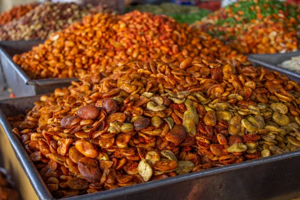 Mexican snack with peanuts, dried beans, sunflower seeds, dried peas with salty and spicy flavors Telifsiz Stok Fotoğraflar