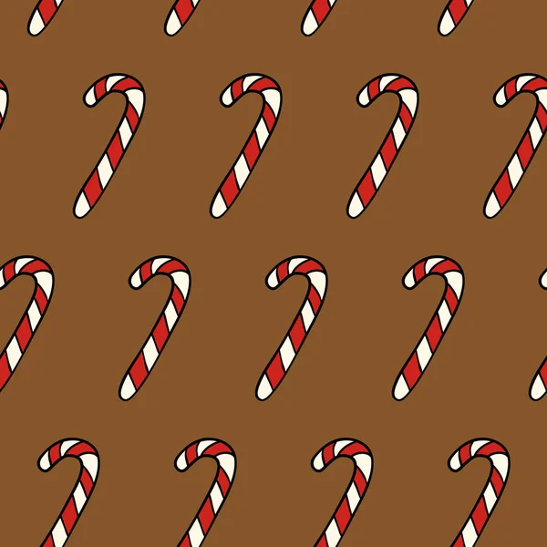 Bastón Caramelo Rojo Blanco Navidad Textura Geométrica Caramelo Infinito — Vector de stock