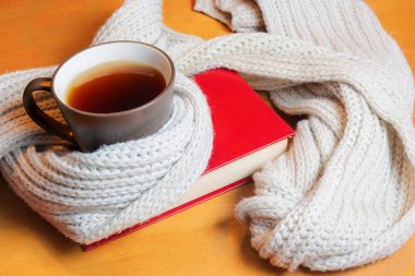 fincan çay ve kitap