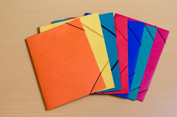 Office folders on desk — Stock Photo, Image