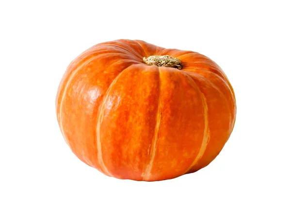 Abóbora laranja isolada no fundo branco — Fotografia de Stock