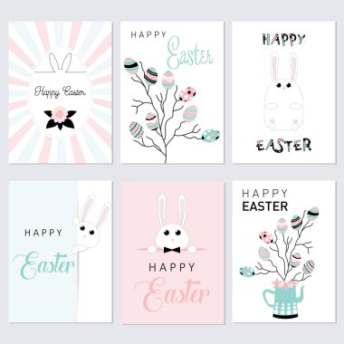 Paskalya kartı vektör kümesi