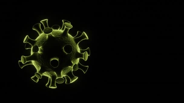 Los resultados de Coronavirus macro 3d — Vídeo de stock