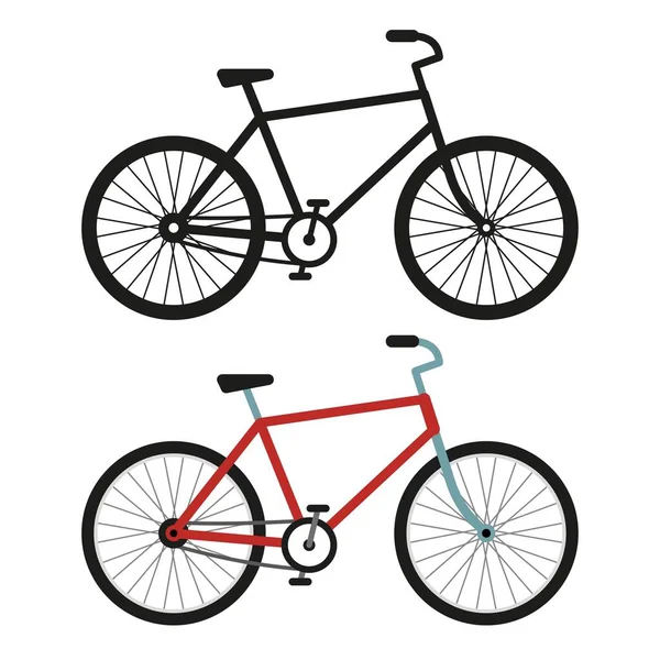 Şehir bisikleti. Siyah beyaz siluet