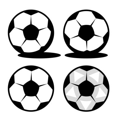 Siyah beşgen ve beyaz altıgenli klasik futbol topu.