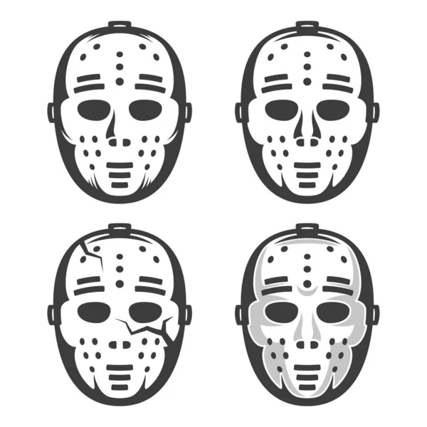 Классическая маска хоккеиста 60-х годов — стоковый вектор