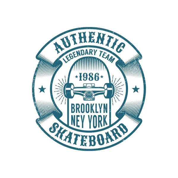 Skateboard logotyp i retrostil — Stock vektor