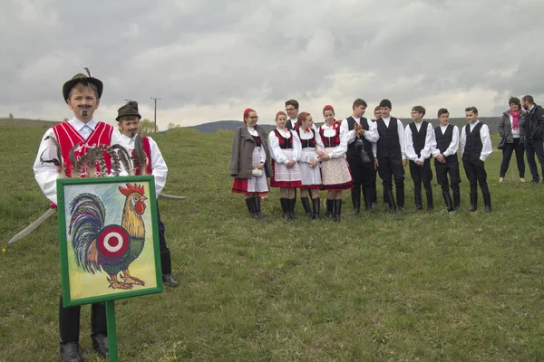 Apaca Romania Dubna2017 Tradiční Velikonoční Péro Středověku Tataři Napadli Místní — Stock fotografie