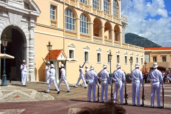 Monaco Aug 2014 Jeden Tag Findet Auf Dem Palastplatz Eine — Stockfoto