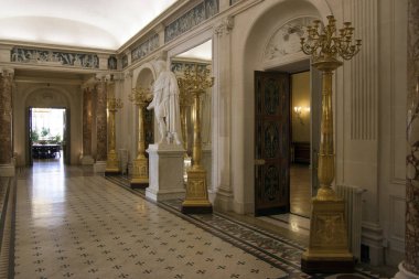 Nice France March 31. 2010. Villa Massna. Interieur with artworks, among them statue of Empress Josephine.