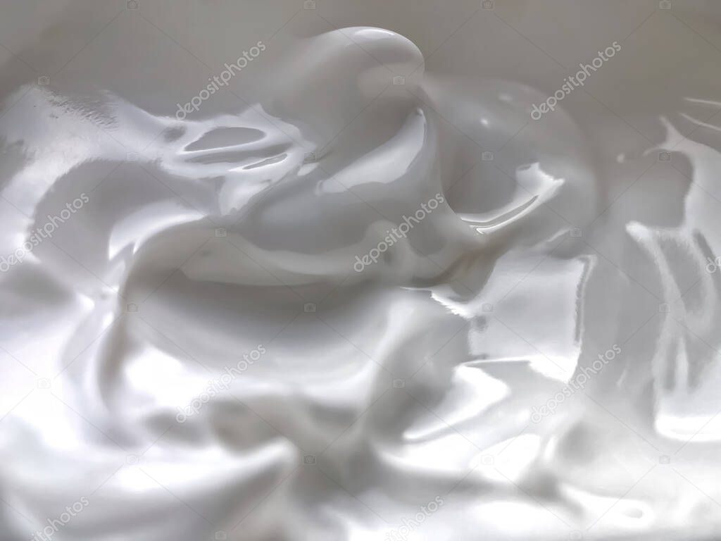 Texture of white cream for care.Beauty background.