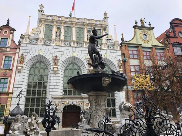 Oude Stad Gdansk Polen Stedelijk Landschap Het Begrip Toerisme Vrije — Stockfoto