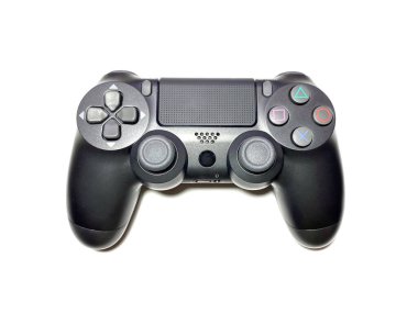Oyun konsolu için joystick beyaz arkaplanda izole edildi. Boş zaman ve eğlence kavramı.. 