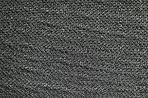 Textura de tecido preto em uma pequena célula quadrada — Fotografia de Stock