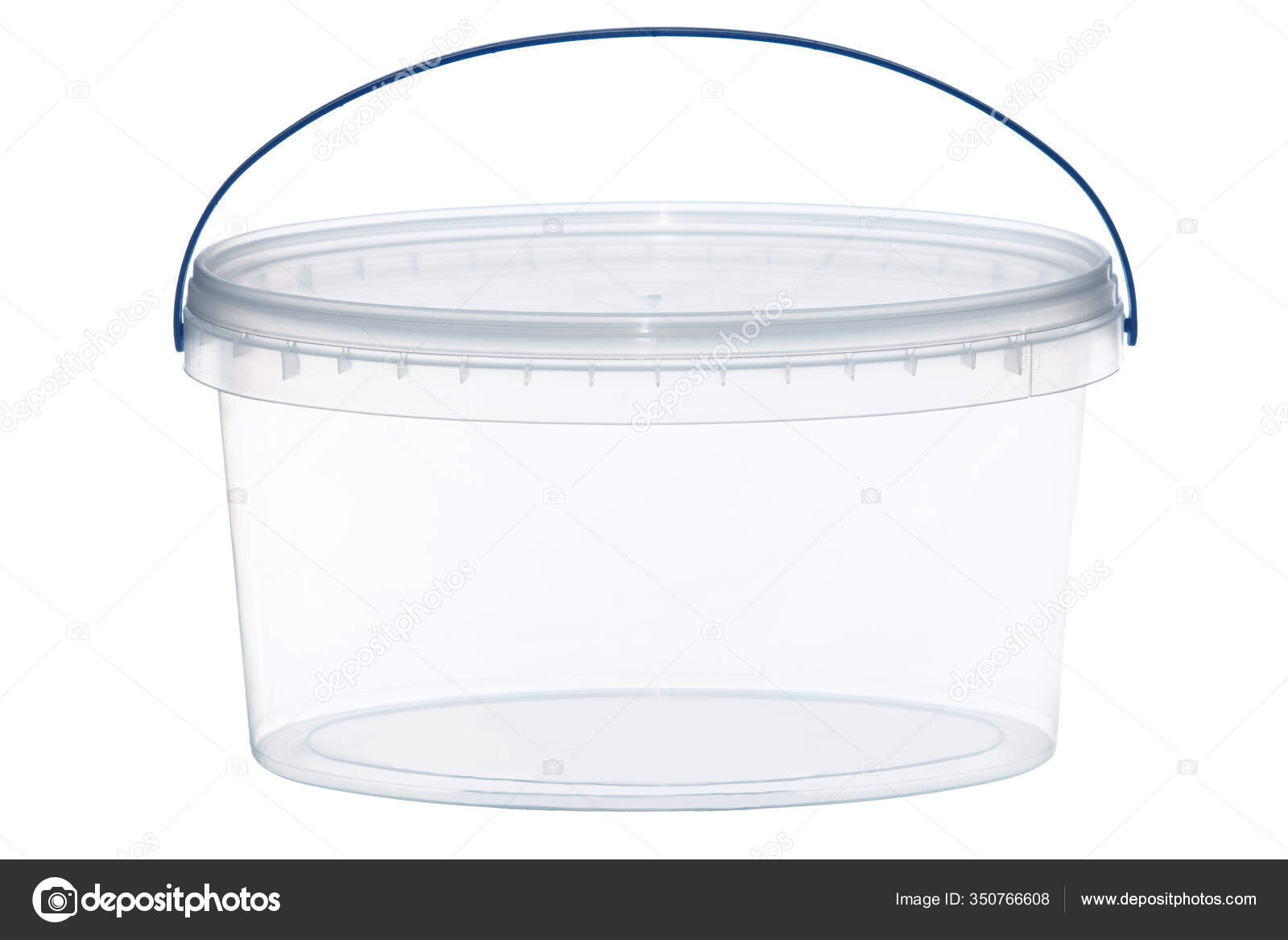 clear plastic bucket with handle