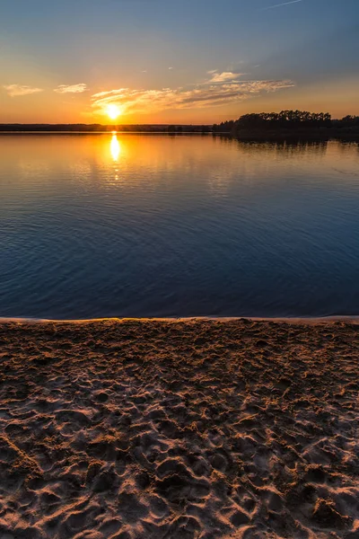 Sunset Above Svet Lake - Trebon, República Checa — Fotografia de Stock