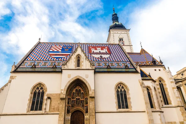 Iglesia de San Marcos - Zagreb, Croacia — Foto de Stock