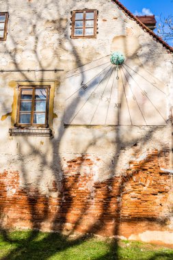 Vintage güneş saati - Zagrep, Hırvatistan, Europe