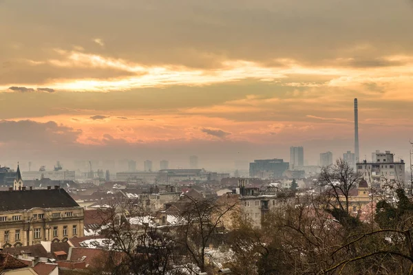 Skyline Of Zagreb - Хорватия, Европа — стоковое фото