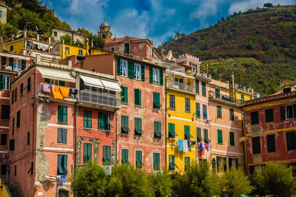 Färgglada Byggnader Vernazza Cinque Terre Spezia Provins Ligurien Region Italien — Stockfoto