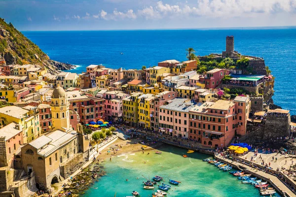 Increíble Vista Vernazza Cinque Terre Provincia Spezia Región Liguria Italia —  Fotos de Stock